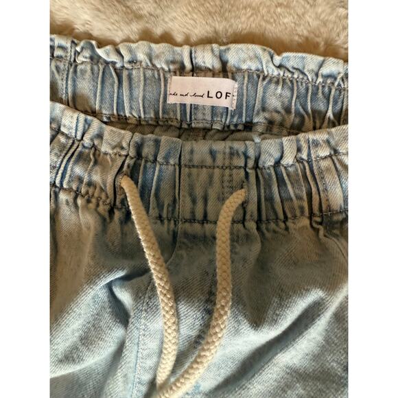Made and Loved by LOFT Light Wash Denim Joggers Women’s Size L - Picture 5 of 6